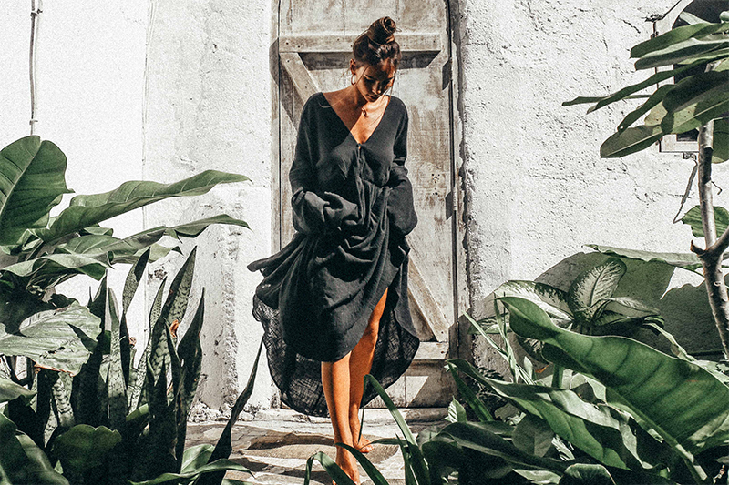 Essentials // The Backless Maxi Dress in Black
